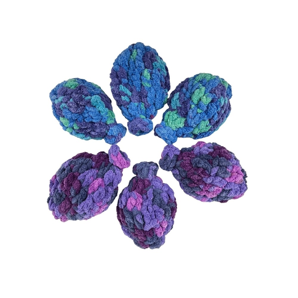 Reusable Crochet Water Balloons Handmade Latex Free Multicolour Set of 6